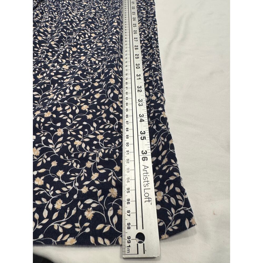 Old Navy Smocked Jersey Cami Jumpsuit XL Blue Ditsy Floral Square Neck Spaghetti - Picture 8 of 12